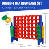 NNECW Giant Connect 4 in A Row with 42 Jumbo Rings for Garden  Beach-Blue