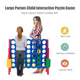NNECW Giant Connect 4 in A Row with 42 Jumbo Rings for Garden &amp Beach-Red