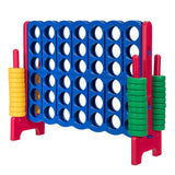 NNECW Giant Connect 4 in A Row with 42 Jumbo Rings for Garden &amp Beach-Red