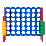 NNECW Giant Connect 4 in A Row with 42 Jumbo Rings for Garden &amp Beach-Red