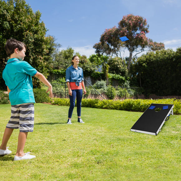 NNECW Cornhole Set with Foldable Design & Side Handle for Easy Movement