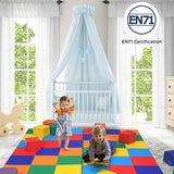 NNECW 4-Section Folding Toddler Play Mat for Home &amp School &amp Kindergarten-Colorful