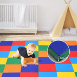 NNECW 4-Section Folding Toddler Play Mat for Home &amp School &amp Kindergarten-Colorful