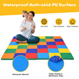 NNECW 4-Section Folding Toddler Play Mat for Home &amp School &amp Kindergarten-Colorful