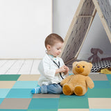 NNECW 4-Section Folding Toddler Play Mat for Home &amp School &amp Kindergarten-Blue