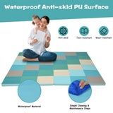 NNECW 4-Section Folding Toddler Play Mat for Home &amp School &amp Kindergarten-Blue
