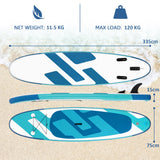 NNECW Yoga Paddle Board with Adjustable Paddle & Carry Bag for Fishing & Yoga