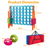 NNECW Giant Connect 4 in A Row with Carrying Bag for Garden &amp Beach-Blue