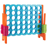 NNECW Giant Connect 4 in A Row with 42 Jumbo Rings for Garden &amp Beach-Orange
