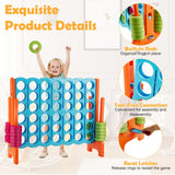 NNECW Giant Connect 4 in A Row with Carrying Bag for Garden &amp Beach-Blue