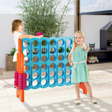 NNECW Giant Connect 4 in A Row with Carrying Bag for Garden &amp Beach-Blue