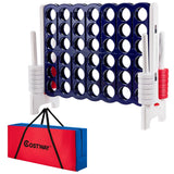 NNECW Giant Connect 4 in A Row with Carrying Bag for Garden &amp Beach-Dark Blue