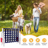 NNECW Giant Connect 4 in A Row with Carrying Bag for Garden &amp Beach-Dark Blue