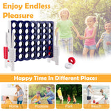 NNECW Giant Connect 4 in A Row with Carrying Bag for Garden &amp Beach-Dark Blue
