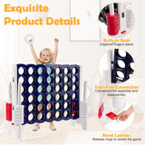 NNECW Giant Connect 4 in A Row with Carrying Bag for Garden &amp Beach-Dark Blue