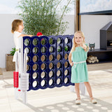 NNECW Giant Connect 4 in A Row with Carrying Bag for Garden &amp Beach-Dark Blue