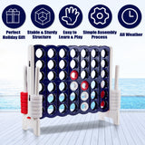 NNECW Giant Connect 4 in A Row with 42 Jumbo Rings for Garden &amp Beach-White