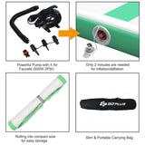 NNECW Inflatable Gymnastic Mat with Electric Pump for Gymnastics &amp Yoga-Green