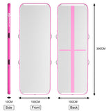 NNECW Inflatable Gymnastic Mat with Electric Pump for Gymnastics &amp Yoga-Pink