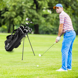 NNECW Complete Golf Club Package Set with oversize aluminum driver for Outdoor Use-Black