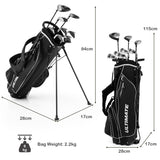 NNECW Complete Golf Club Package Set with oversize aluminum driver for Outdoor Use-Black