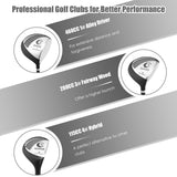 NNECW Complete Golf Club Package Set with oversize aluminum driver for Outdoor Use-Grey