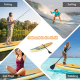 NNECW Bullet-headed Surfboard with Premium Sup Accessories for Fishing & Yoga Large Size