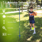 NNECW Portable Tetherball Set with Swivel Arm for Beach