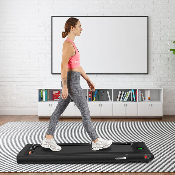 NNECW Electric Folding Treadmill with Bluetooth Speaker for Home Black