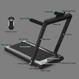 NNECW Electric Folding Treadmill with Bluetooth Speaker for Home Black