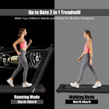 NNECW Electric Folding Treadmill with Bluetooth Speaker for Home Black