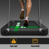 NNECW Electric Folding Treadmill with Bluetooth Speaker for Home Black