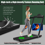 NNECW Electric Folding Treadmill with Bluetooth Speaker for Home Black