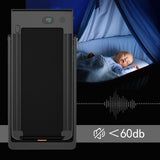 NNECW Electric Folding Treadmill with Bluetooth Speaker for Home Black