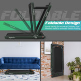 NNECW Electric Folding Treadmill with Bluetooth Speaker for Home-Green