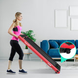 NNECW Electric Folding Treadmill with Bluetooth Speaker for Home-Red