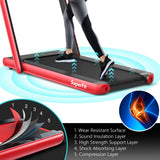 NNECW Electric Folding Treadmill with Bluetooth Speaker for Home-Red