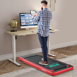 NNECW Electric Folding Treadmill with Bluetooth Speaker for Home-Red