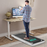 NNECW Electric Folding Treadmill with Bluetooth Speaker for Home-White