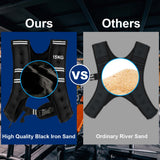 NNECW 15 kg Training Vest with Adjustable Buckles and Net bag for Strengthening Muscles/Running/Walking