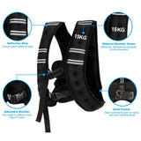 NNECW 15 kg Training Vest with Adjustable Buckles and Net bag for Strengthening Muscles/Running/Walking
