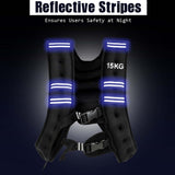NNECW 15 kg Training Vest with Adjustable Buckles and Net bag for Strengthening Muscles/Running/Walking