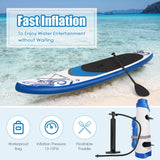 NNECW Portable Surfboard with Premium Sup Accessories & Adjustable Paddle for Fishing & Yoga