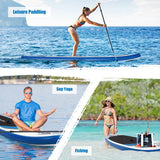 NNECW Portable Surfboard with Premium Sup Accessories & Adjustable Paddle for Fishing & Yoga