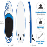 NNECW Portable Surfboard with Premium Sup Accessories & Adjustable Paddle for Fishing & Yoga