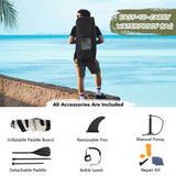 NNECW Inflatable Stand up SUP Paddle Board with 3 Fins Thuster