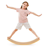 NNECW 1.5cm Thick Wooden Wobble Balance Board with Polished Edge for Toddler & Adult