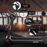 NNECW Foldable 2.25 HP Electric Treadmill with LED Display for Home &amp Office-Black