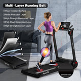 NNECW Foldable 2.25 HP Electric Treadmill with LED Display for Home &amp Office-Black
