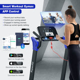 NNECW Foldable 2.25 HP Electric Treadmill with LED Display for Home &amp Office-Navy